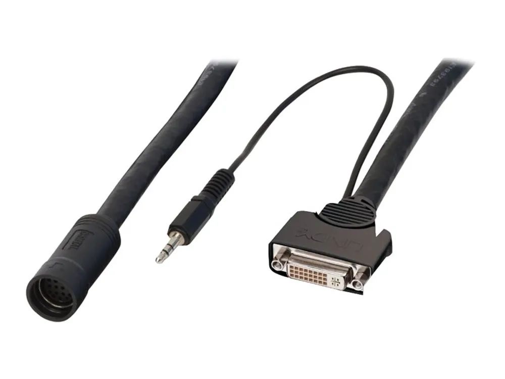 Lindy DVI Female & Audio Fly Lead for In-Wall Cable Run