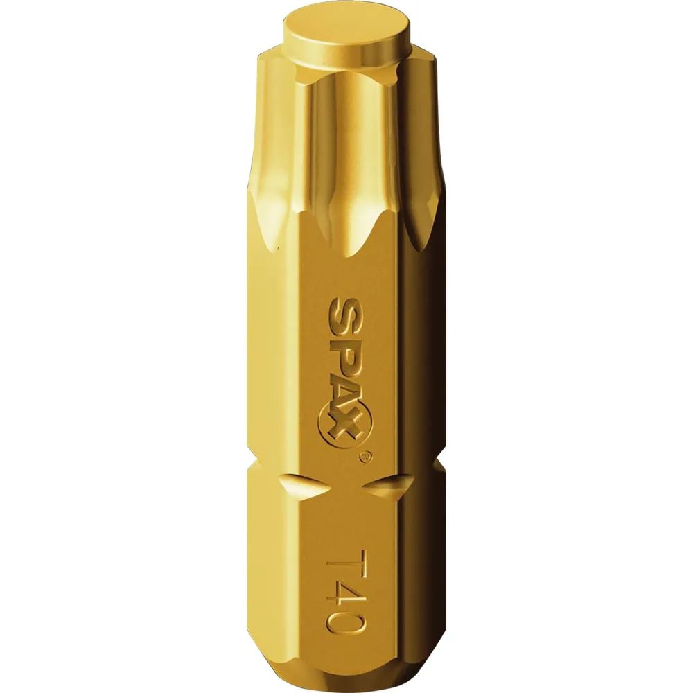 SPAX Bit-Einsatz T-Star 1/4sechskant T40/25 mm Zapfenführung, Inhalt 5 Stück