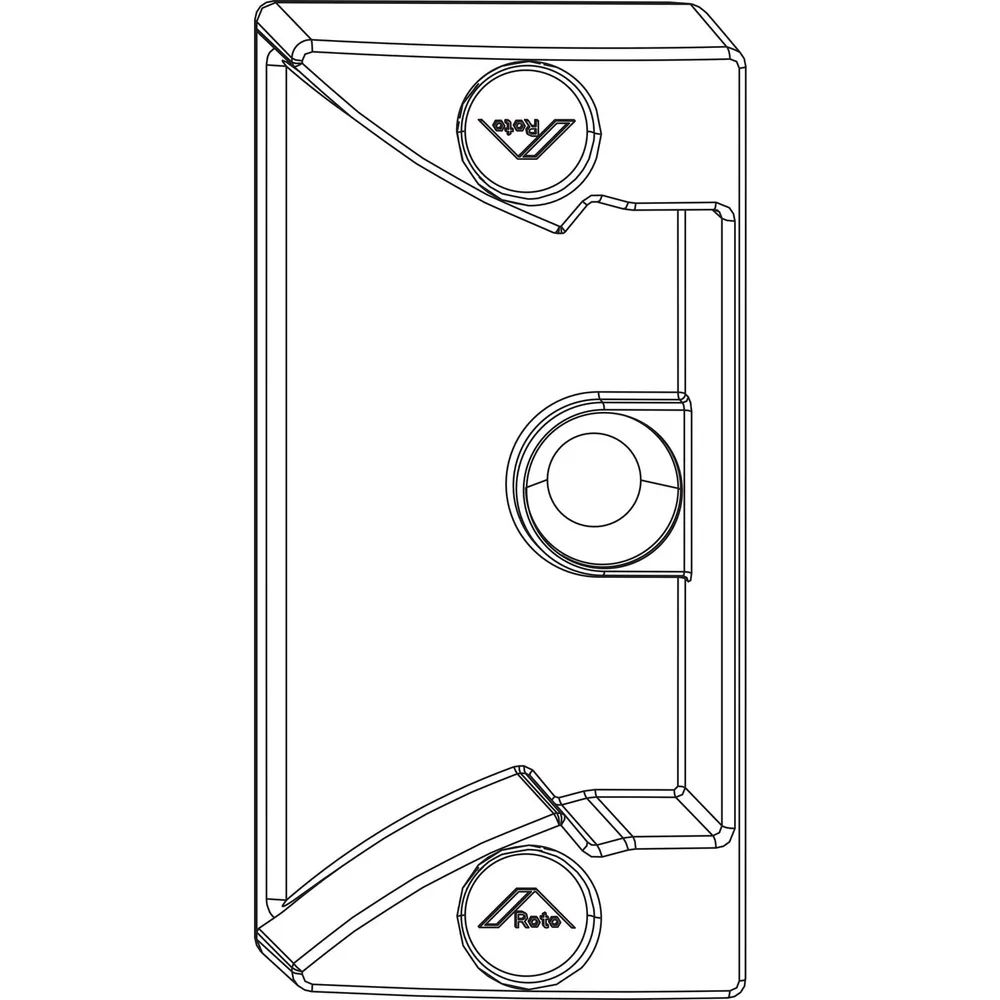 ROTO NX Schnäpper Rahmenteil Eurofalz 30 mm Falzluft 12 mm 13V mit Zapfen silber