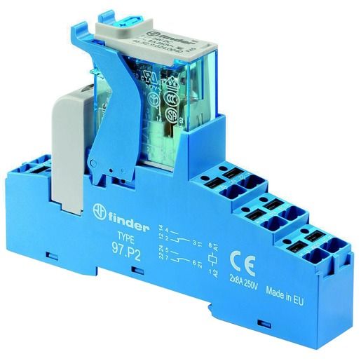 Finder KOPPELREL.PUSH-IN 2W 8A 24VDC / FINDER 4C.P2.9.024.0050