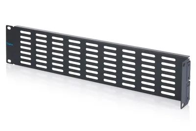 DIGITUS Blindabdeckung mit Lüftungsgitter und Scharnier für 482,6 mm (19")-Schränke
