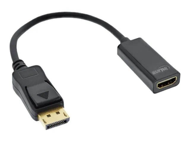 InLine DisplayPort zu HDMI Adapterkabel mit Audio - DisplayPort St auf HDMI Bu