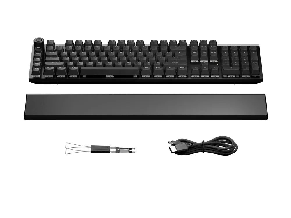 Be Quiet! Light Mount - Tastatur - 100% - full size - hintergrundbeleuchtet - USB - QWERTY - USA - Tastenschalter: be quiet! Silent Tactile (hot-swappable)