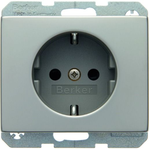 Berker STECKDOSE M.BERÜHRUNGSSCHU K.5 / BERKER 47357004 EDELSTAHL 47357004