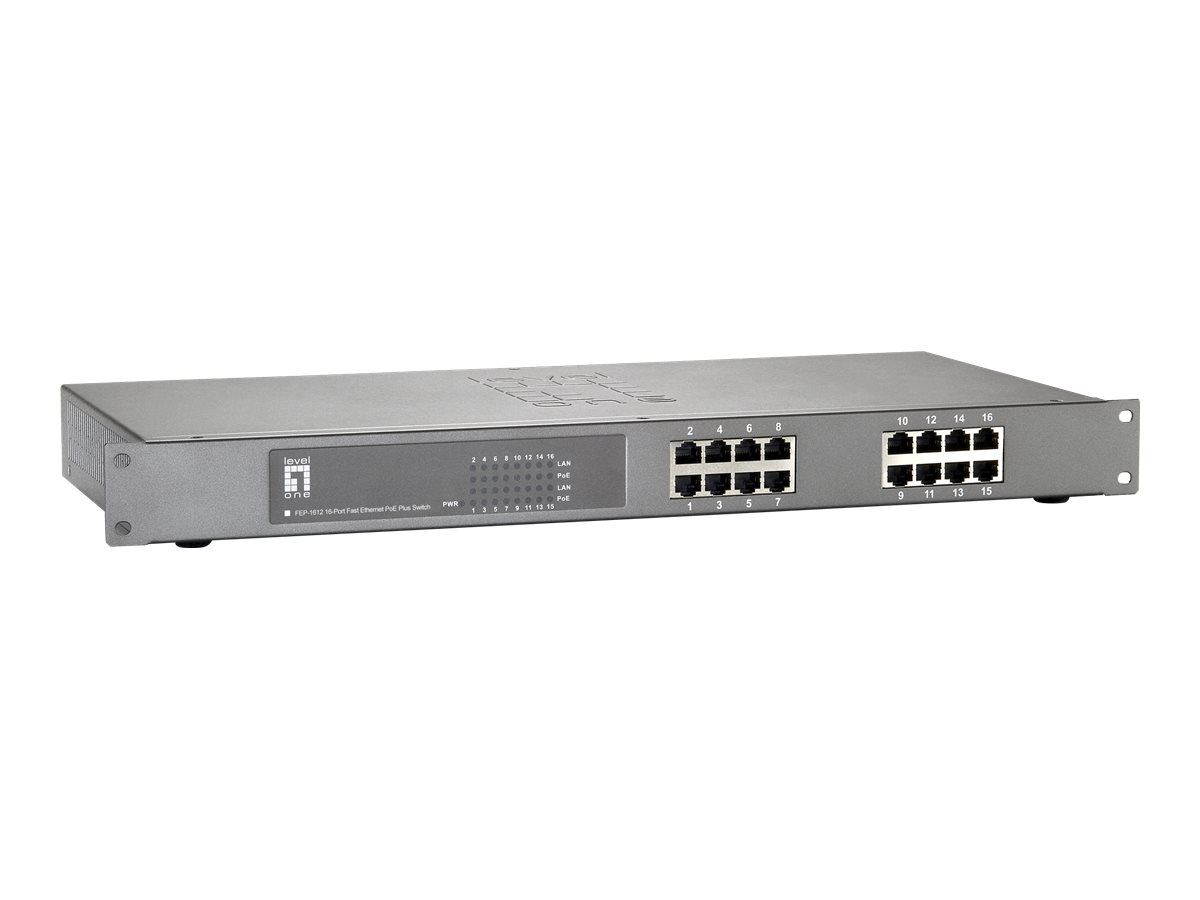 LevelOne FEP-1612W120 - Switch - 16 x 10/100 (PoE+)