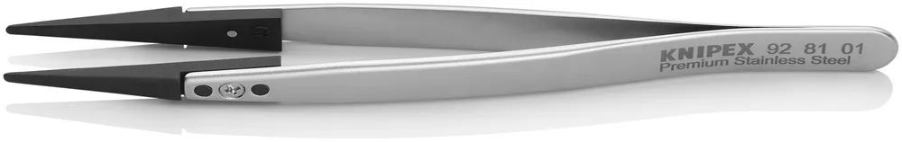 KNIPEX Pinzette mit Wechselspitzen ESD Glatt 130 mm