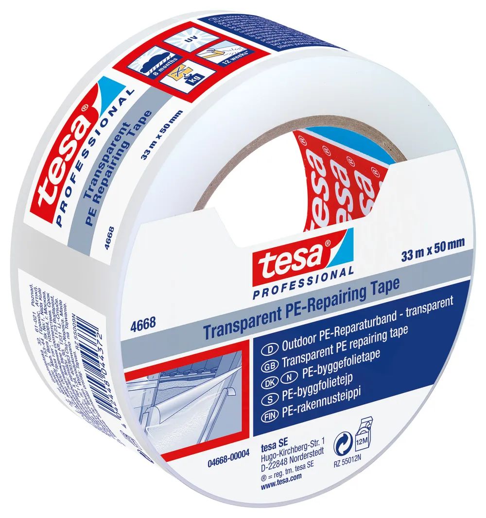 tesa® Folienreparaturband 4668 Transparent 33m x 50mm
