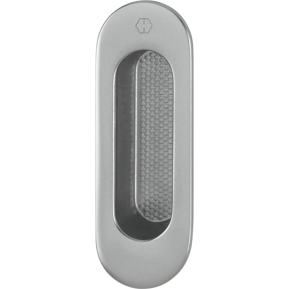 HOPPE Hebeschiebetürmuschel OMEGA außen oval, Aluminium Edelstahl Effekt