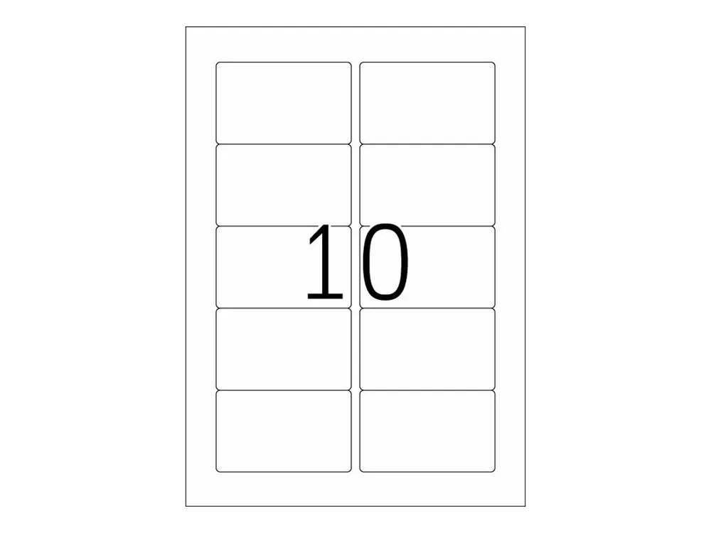 HERMA Special - Papier - matt - permanent selbstklebend - beschichtet - weiß - 83.8 x 50.8 mm - 90 g/m² - 250 Etikett(en) (25 Bogen x 10)