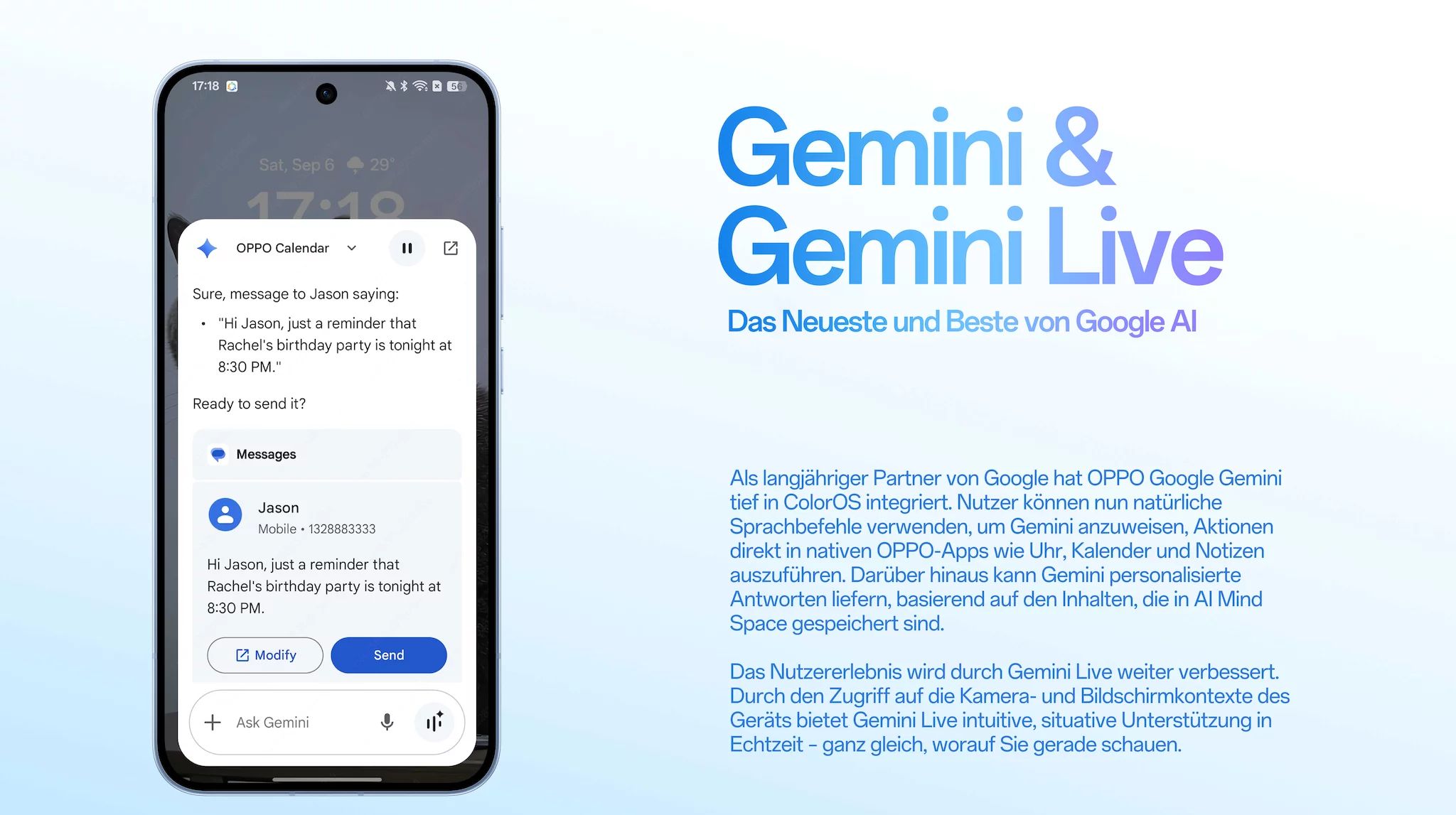 OPPO Reno15 F 5G, 8/256, Aurora Blue