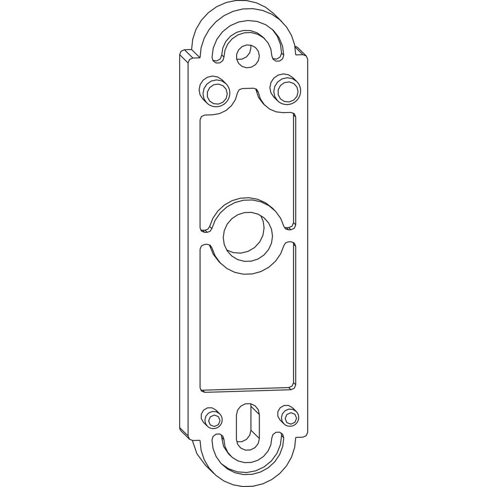 MACO RUSTICO Unterlage für Türladenhalter, Stärke 15 mm, schwarz (40427)