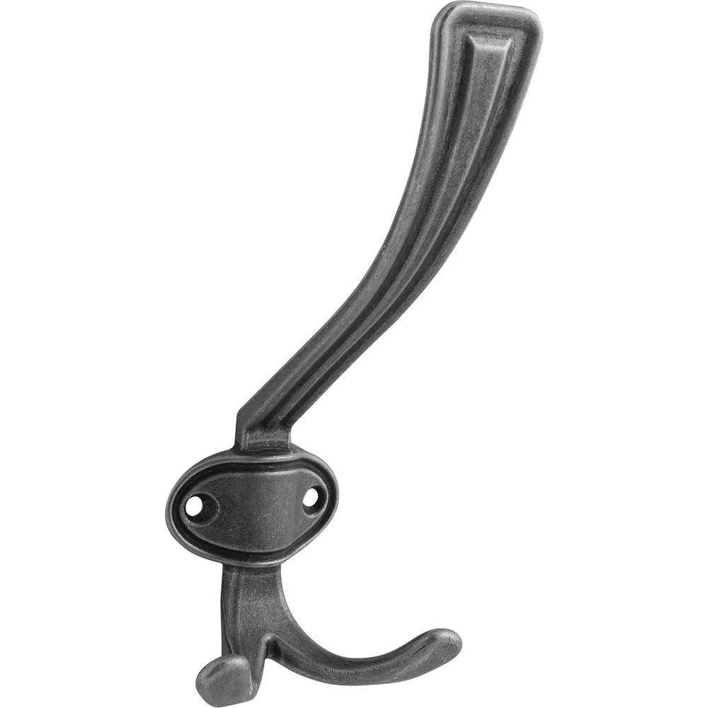 Siro Huthaken Corvo Breite 67 mm, Höhe 158 mm, ZN eisenfärbig brüniert