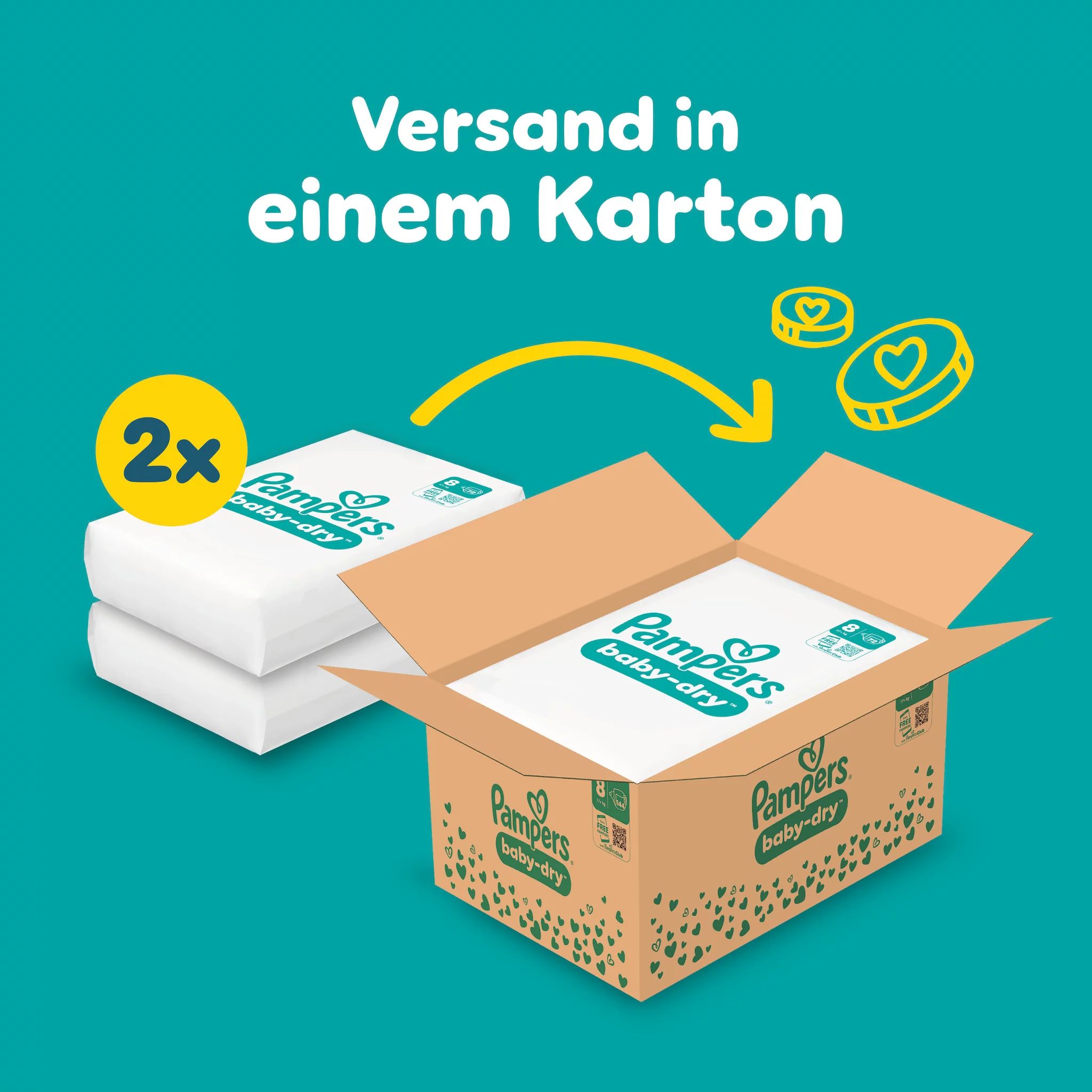 Pampers Baby Dry Gr.8 Extra Large 17+kg 