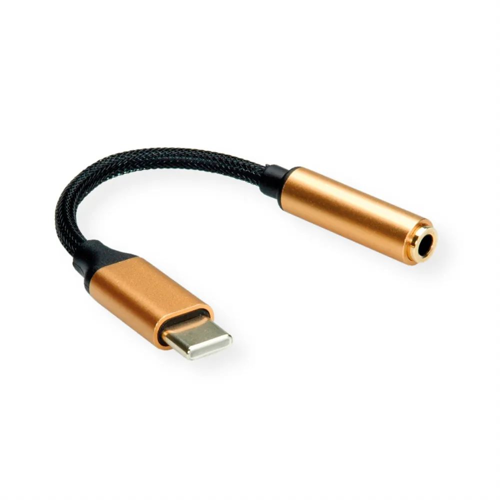 ROLINE GOLD Adapter USB Typ C - 3,5mm Audio, ST/BU, 0,13 m