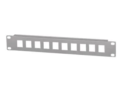 Intellinet 10-Port Patchpanel, unbestückt, 10", 1 HE, grau - Patchpanel (Blindblech)