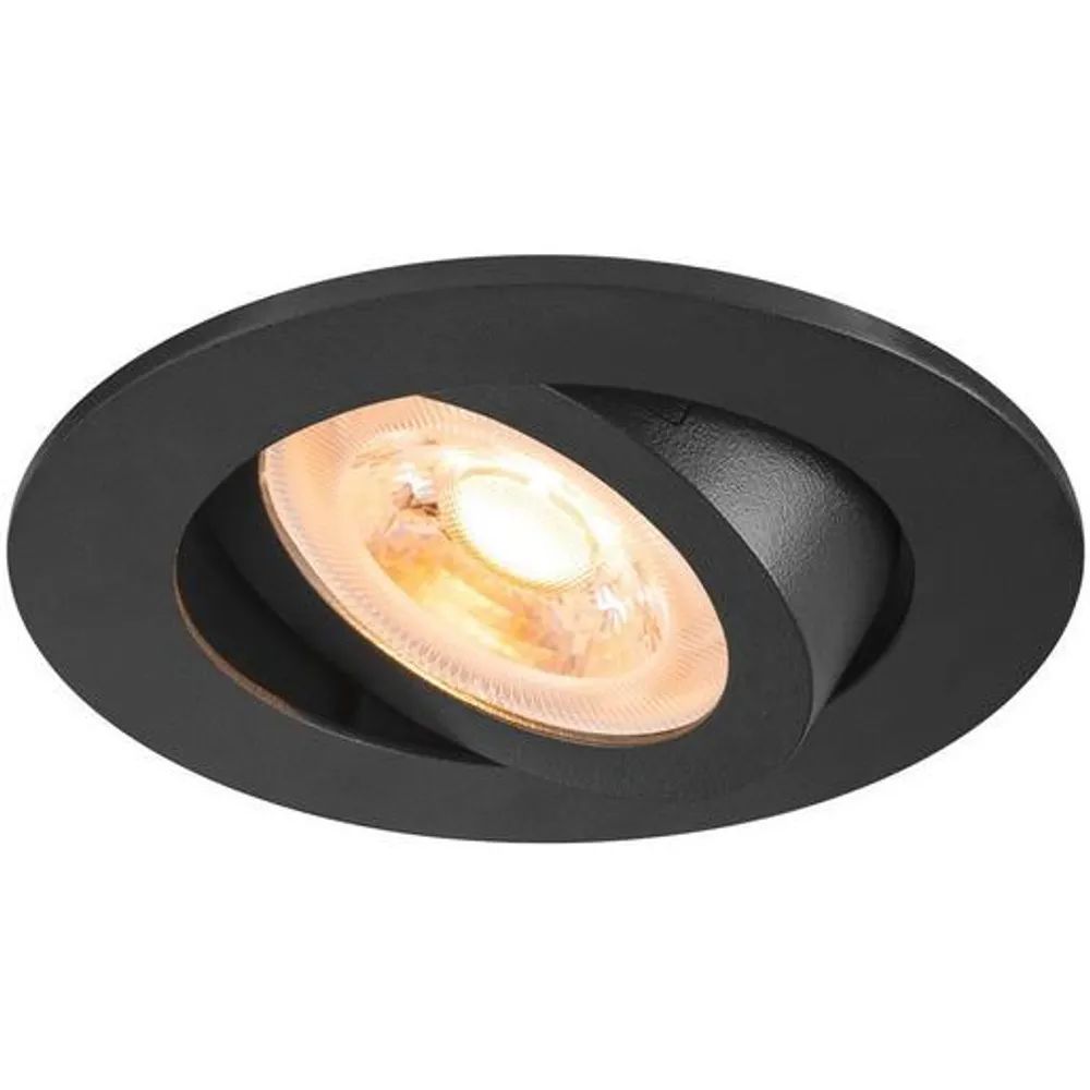 SLV EINBAULEUCHTE RUND 10W GU10 / SLV NEW TRIA 68 SCHWARZ 1007369