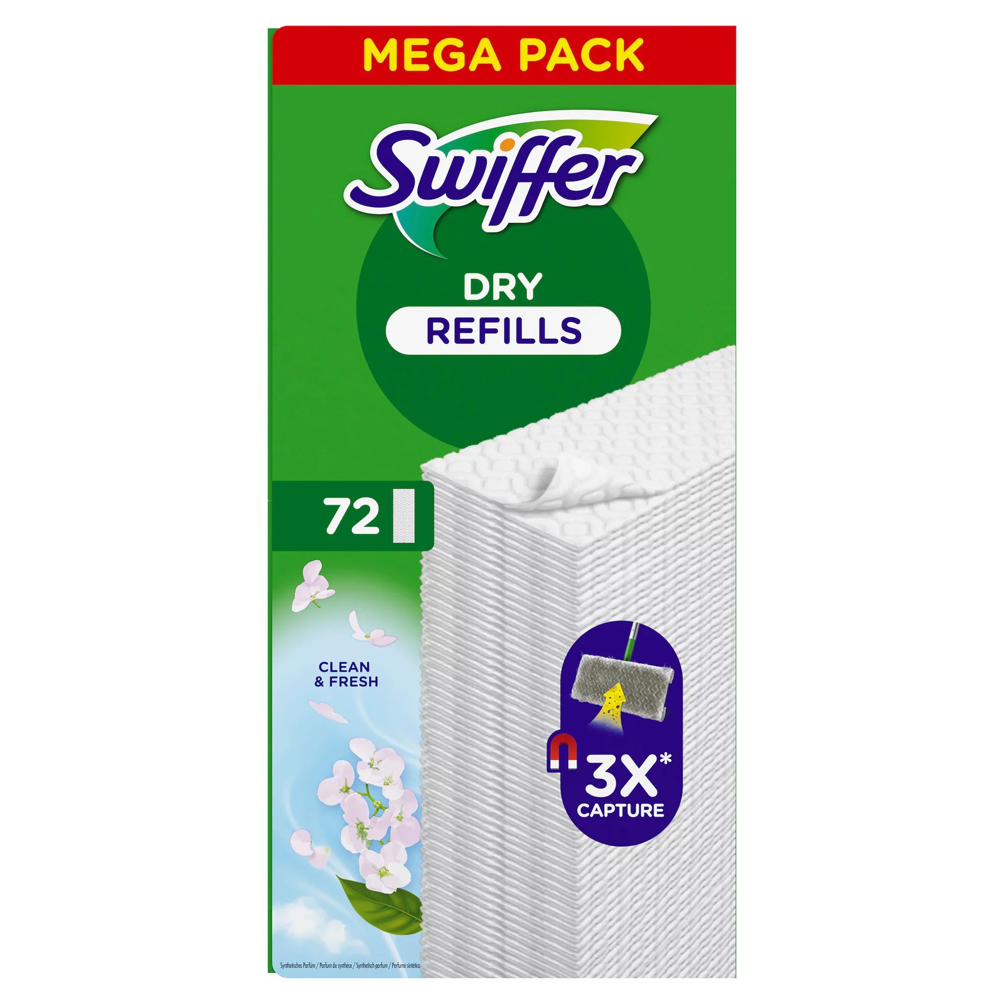 Swiffer Trocken Wischtücher Nachfüllpack, 72er