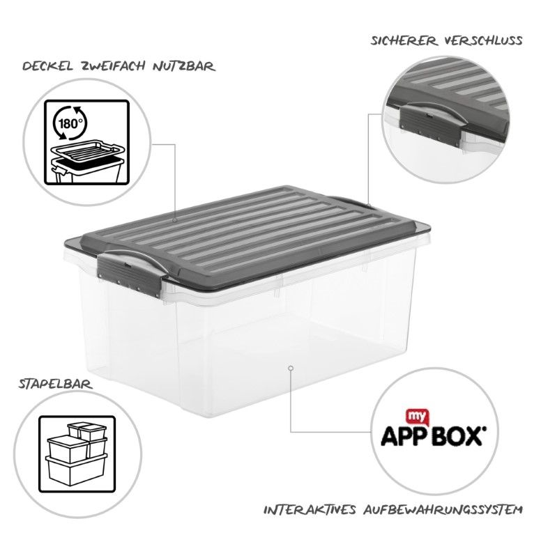 Rotho Stapelbox A4, 13 l COMPACT