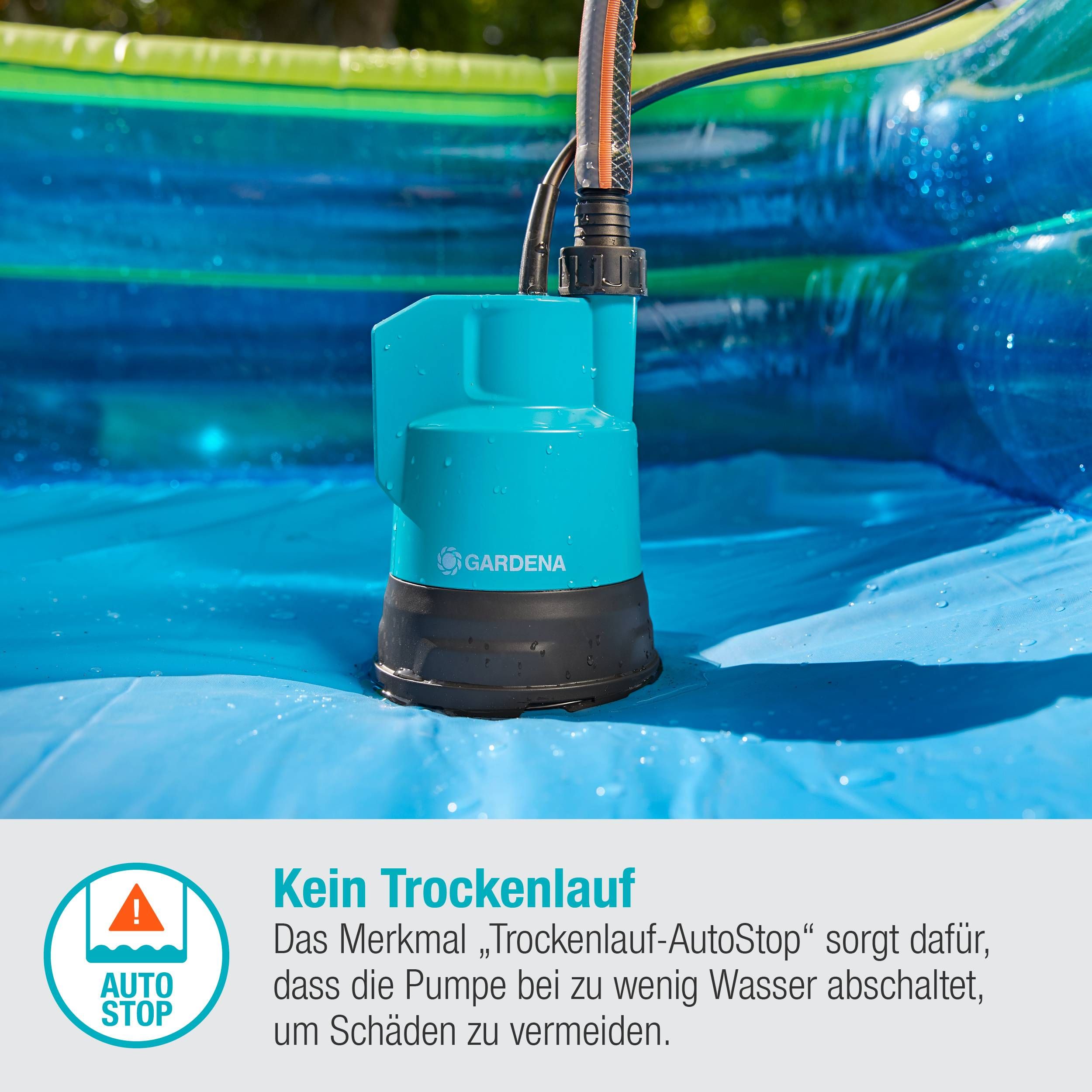 Gardena Akku-Klarwasser-Tauchpumpe 2000/2 18V P4A solo