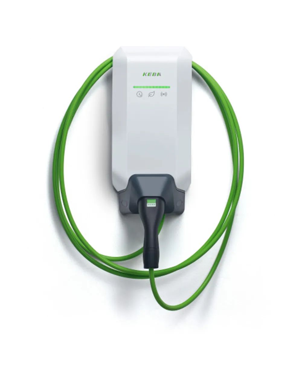 KEBA P40 weiß, 11kW-3phasig, cable 6m, BLE-WiFi, RFID, MID