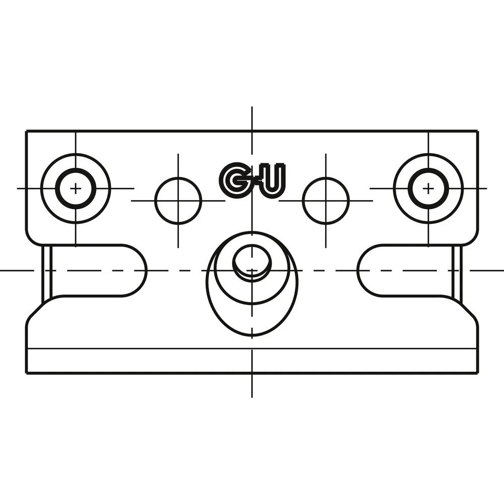 GU Schließplatte SE-Sicherheit, Eurofalz 30x8 mm, 13V, Stahl silber