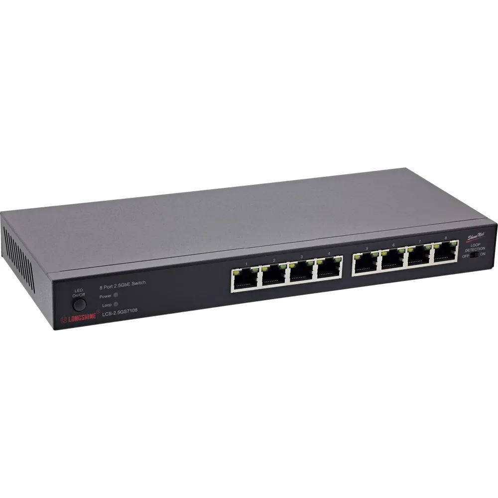 Longshine Switch LCS-2.5GS7108 8*2.5G retail - Switch - 1 Gbps