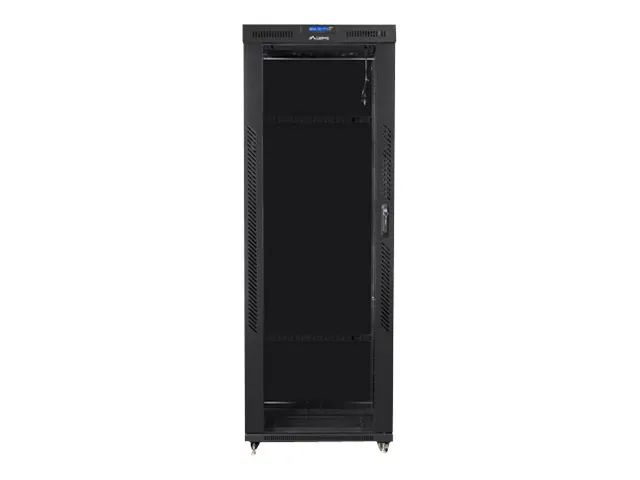 Lanberg Schrank Netzwerkschrank - mit 4 Lüfter, Display - Schwarz, RAL 9004 - 42HE - 48.3 cm (19")