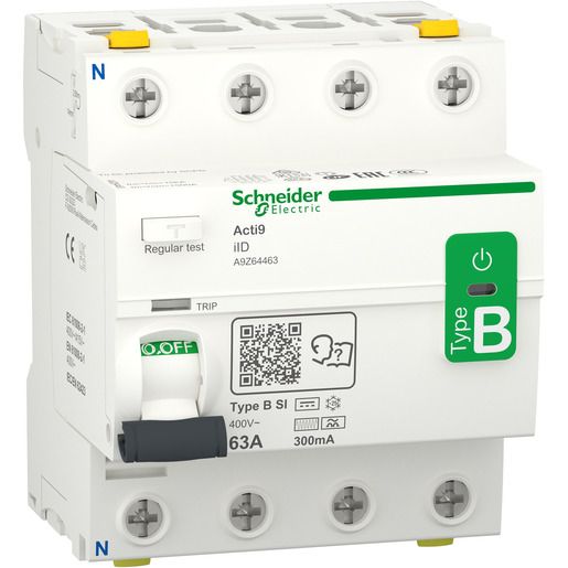 Schneider Electric FI IID 4P 63A 300MA TYP B-SI / SCHN.E A9Z64463
