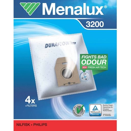 Menalux STAUBBEUTEL 4STK+1MOTO/+1MICRO / MENALU 3200 F.PHILIPS 900196149