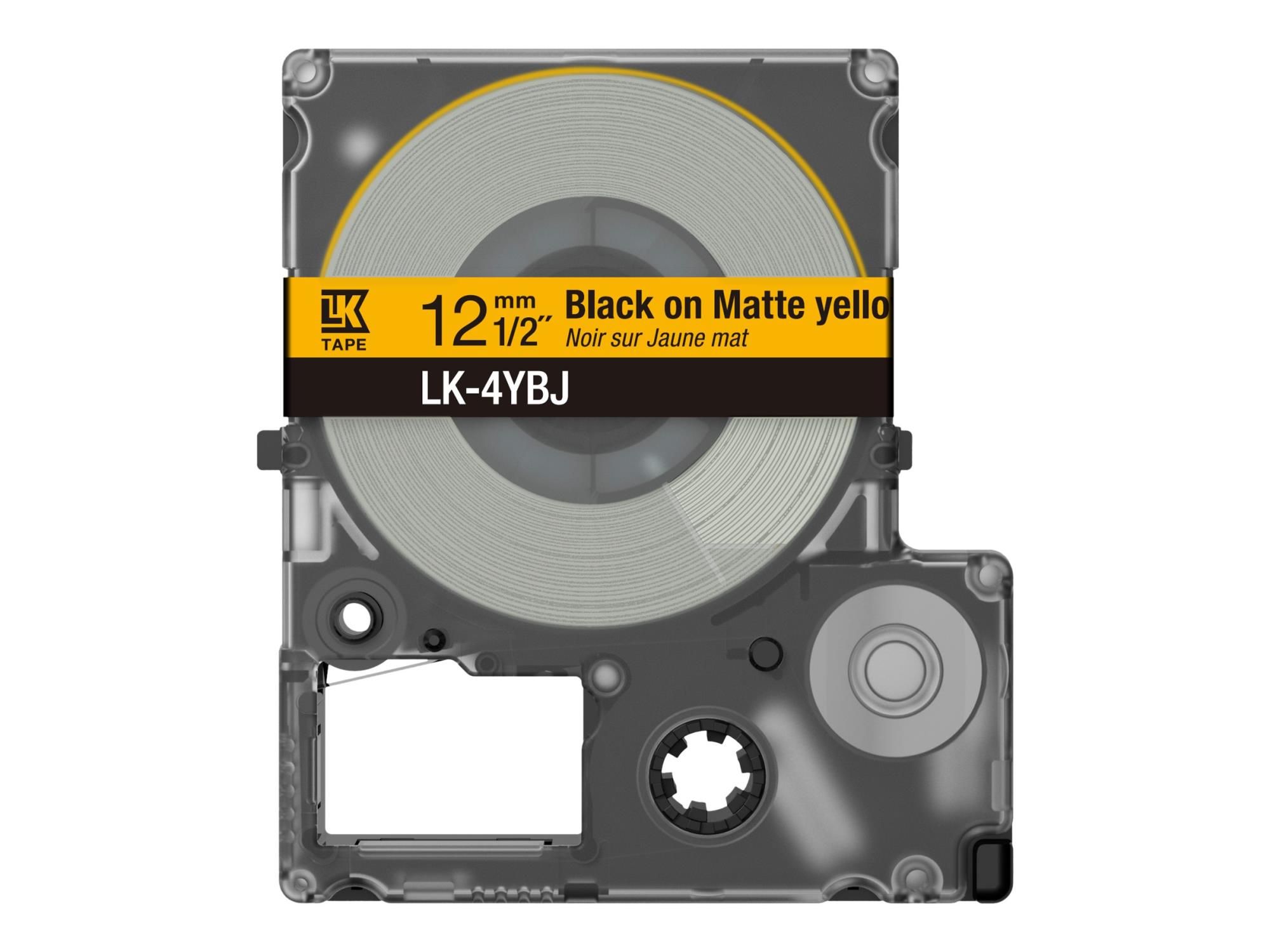 Epson Matte Yellow/Black 12mm LK-4YBJ