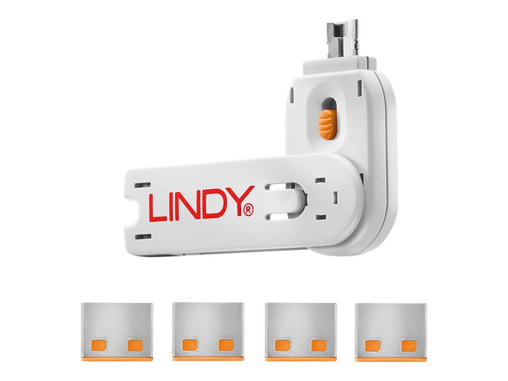 Lindy USB Port Blocker - USB-Portblocker (Packung mit 4)