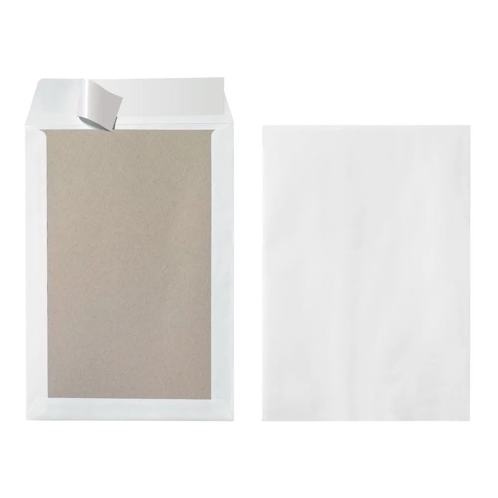 herlitz Versandtasche, B4, 120g, Papprückwand haftklebend, weiß, 10er Packung