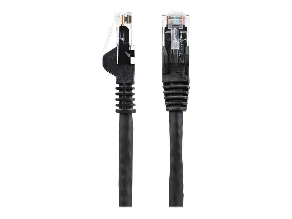 StarTech.com 10m Netzwerkkabel CAT6 - LSZH(weniger Rauch, Halogenfrei) - 10Gbit 650MHz 100W POE RJ45 U/UTP LAN-Patch Kabel - Schwarz, ETL Zertifizierung, 24AWG, Installationskabel (N6LPATCH10MBK)