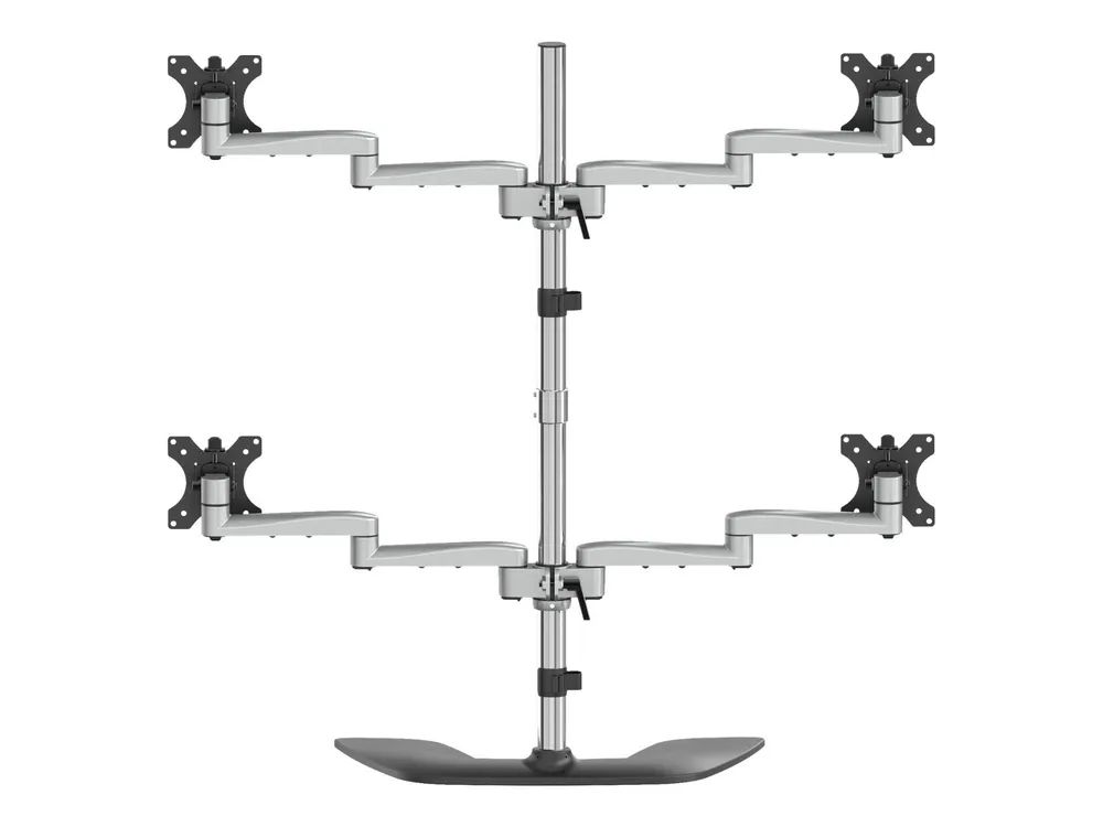 StarTech.com ARMQUADSS Monitorhalterung fur vier Bildschirme (fur bis zu 32" VESA-Monitore, beweglich, Stahl & Aluminium)