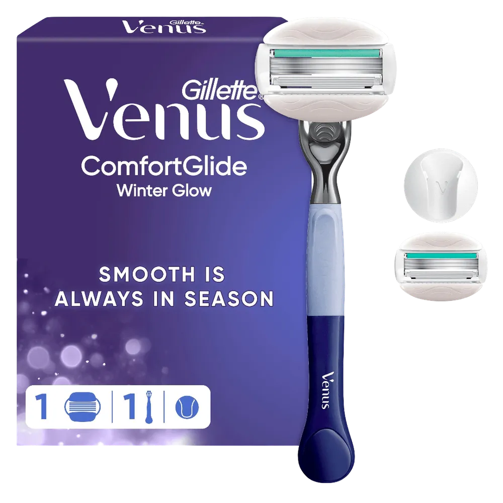 Gillette Venus Comfortglide Winter Glow Rasierapparat mit 1 Klinge
