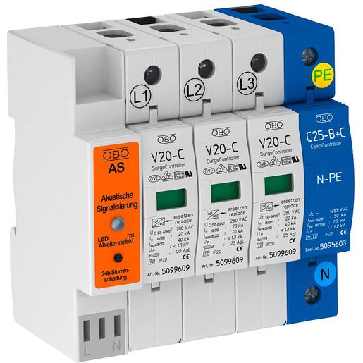 OBO ÜBERSPANNUNGSABL.SURGE CONTR. / OBO V20-C 3+NPE+AS 5096397