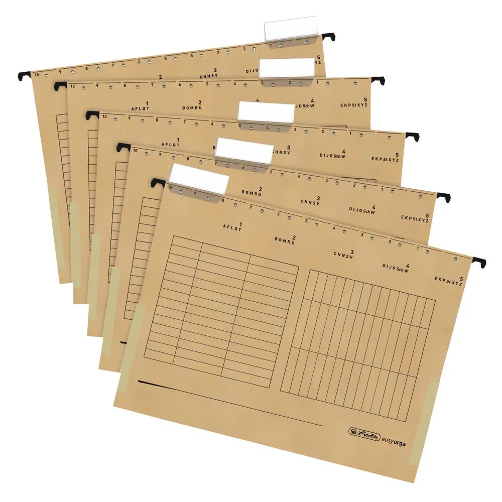 herlitz Hängetasche, A4, natron, 5er-Packung