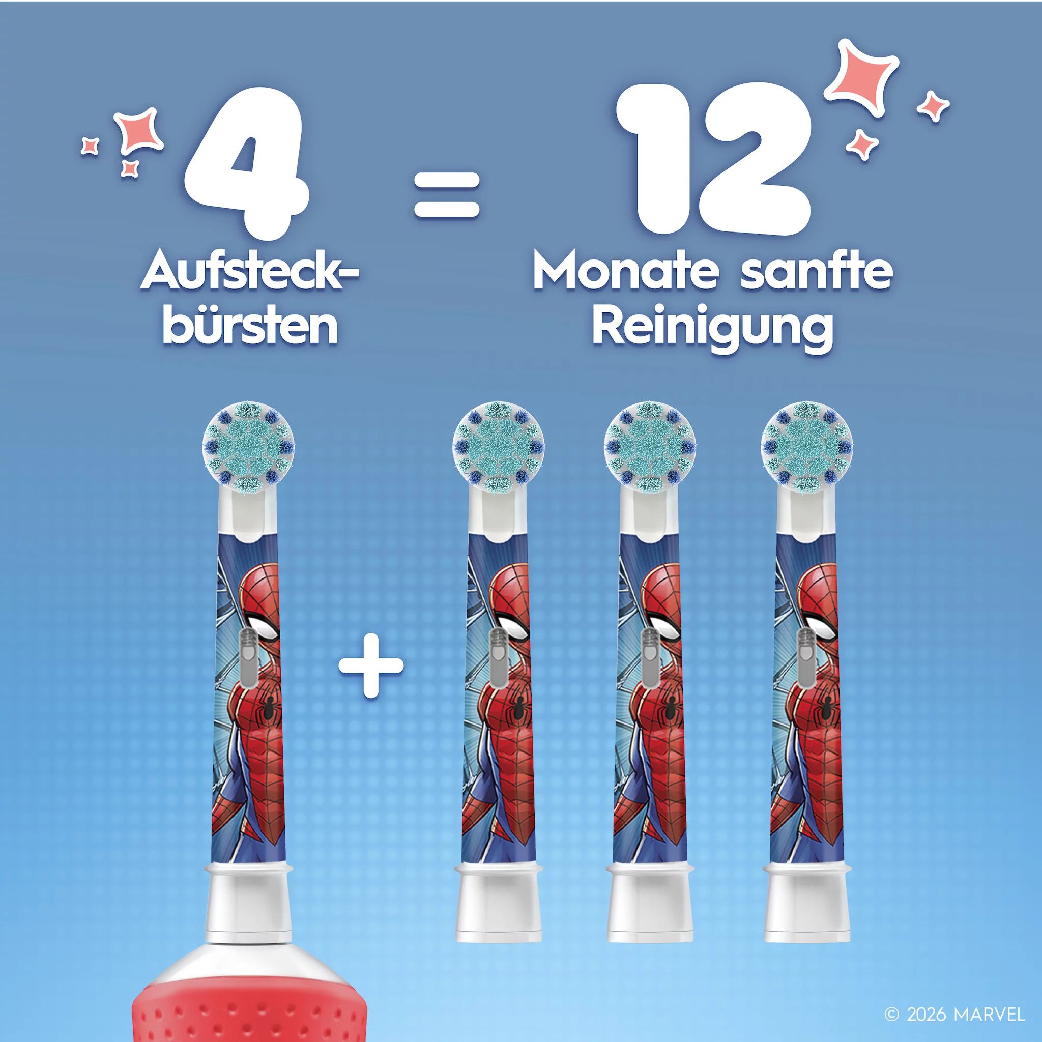 Oral-B Aufsteckbürsten Kids Spiderman 4er