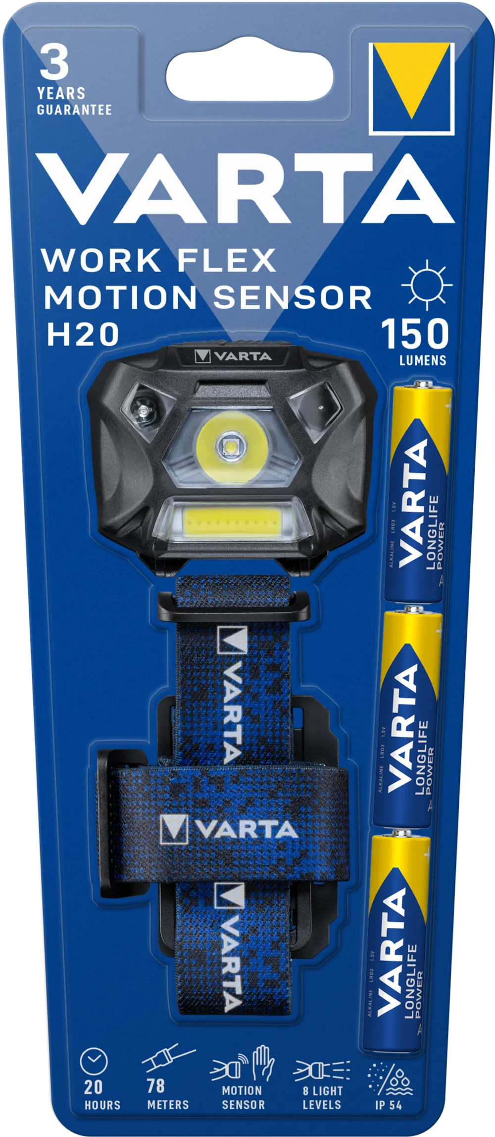 VARTA Work Flex Motion Sensor H20 3AAA mit Batt.