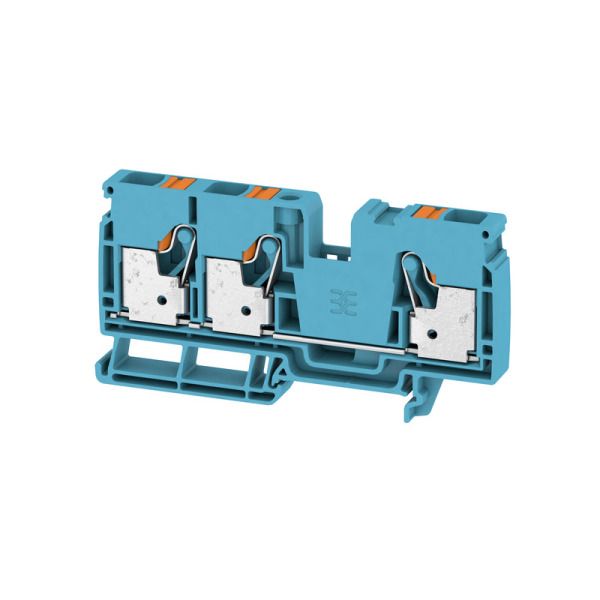 WEIDMÜLLER Durchgangs-Reihenklemme, PUSH IN, 10mm², 1000V, 57A, blau