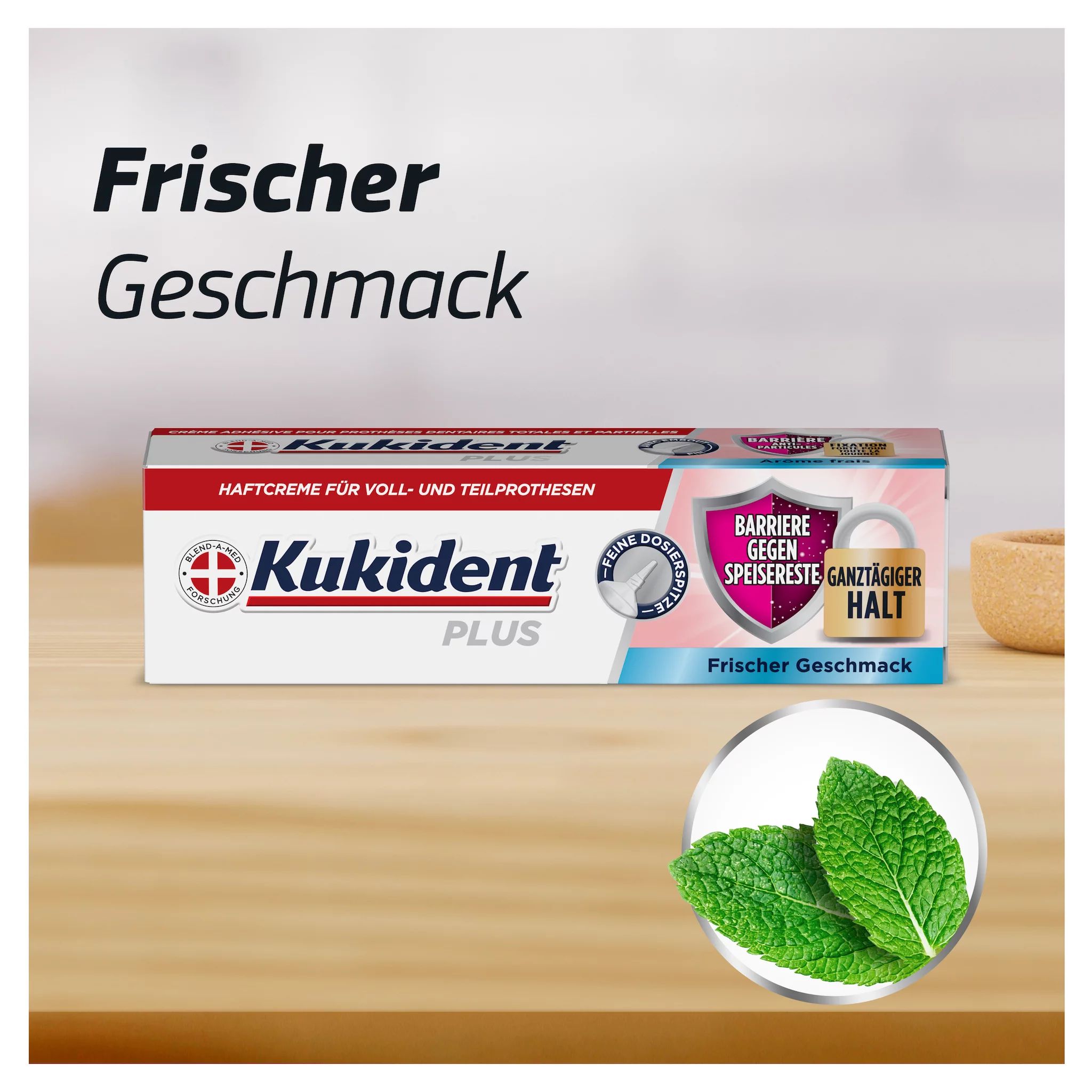 Kukident Plus Barriere gegen Speisereste-Frischer Geschmack 40G