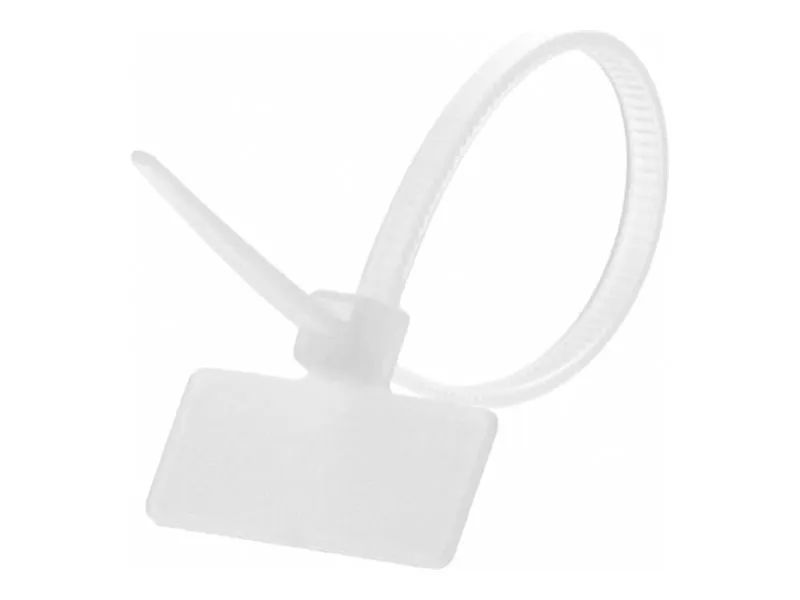 Lanview Kabelbinder mit Etiketten - 3,81 mm - 15.24 cm - weiß (Packung mit