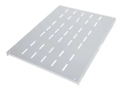 IC Intracom Intellinet 19" Fixed Shelf, 1U, 600mm Depth, Heavy-Duty, Max 100kg, Grey - Rack - Regal - Grau, RAL 7035 - 1U - 48.3 cm (19")