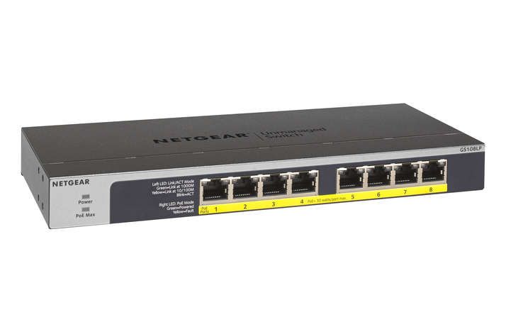Netgear GS108LP - Switch - 8 x 10/100/1000 (PoE+)