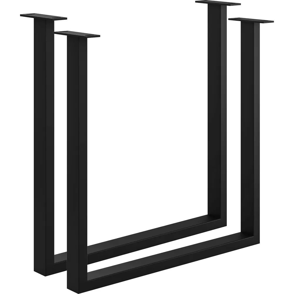 Edi Light GmbH  Tischkufe Etsi U-Form, Breite 700 mm, Verstellgleiter,Stahl schwarz strukturiert