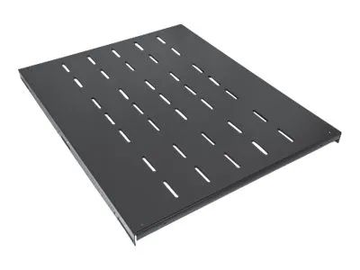 IC Intracom Intellinet 19" Fachboden zur Festmontage, 1 HE, 600 mm Tiefe, besonders hohe Traglast, schwarz - Rack - Regal - Schwarz, RAL 9005 - 1U - 48.3 cm (19")