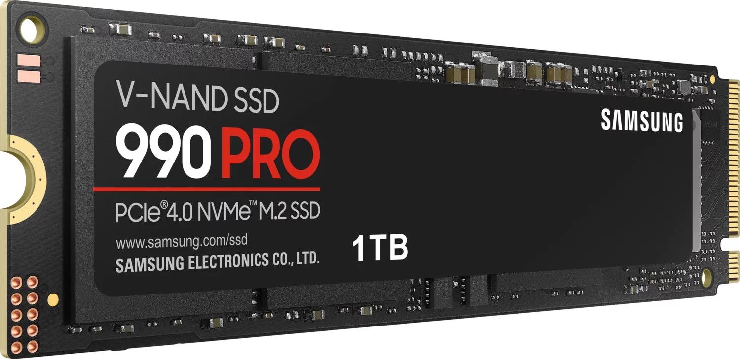 Samsung 990 PRO MZ-V9P1T0BW - SSD - verschlüsselt - 1 TB - intern - M.2 2280 - PCIe 4.0 x4 (NVMe)