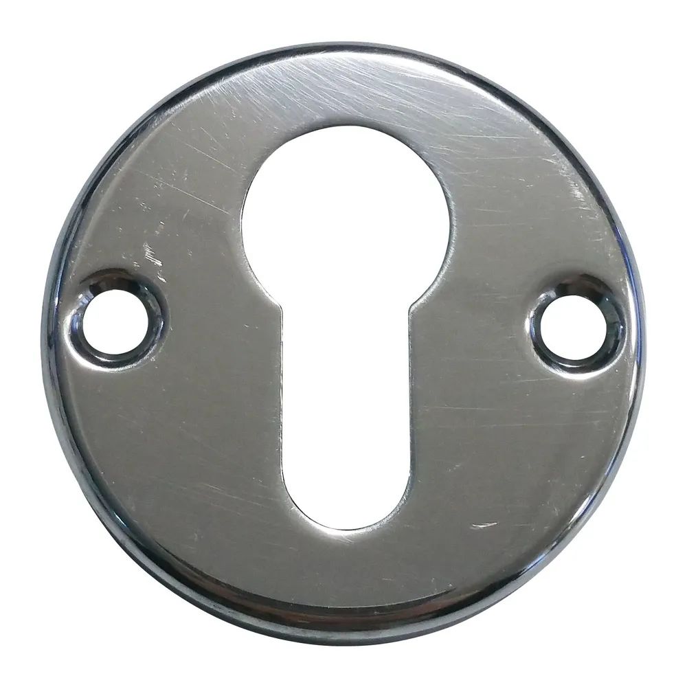 Grundmann Zylinderrosette PZ WG AB6 aufschraubbar, ø 51 mm, Aluminium poliert