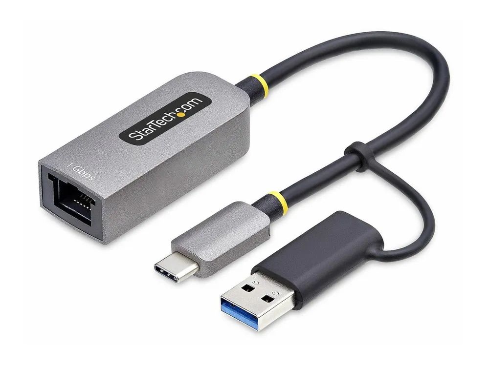 StarTech.com USB-C to Ethernet Adapter w/USB-A Adapter, Realtek RTL8153B