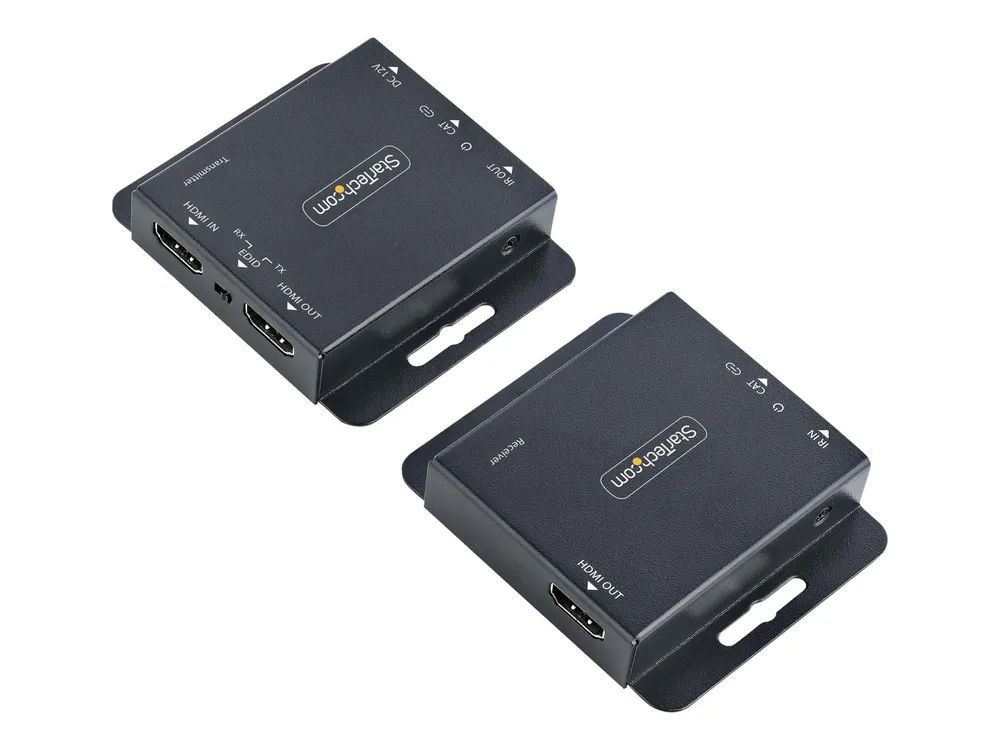 StarTech.com HDMI Ethernet Extender über CAT6/CAT5, 4K 30Hz/40 m oder 1080p/70 m, HDMI over Ethernet/IP Extender, HDMI Lan Transmitter und Receiver Kit, HDMI Verlängerung, IR (EXTEND-HDMI-4K40C6P1)
